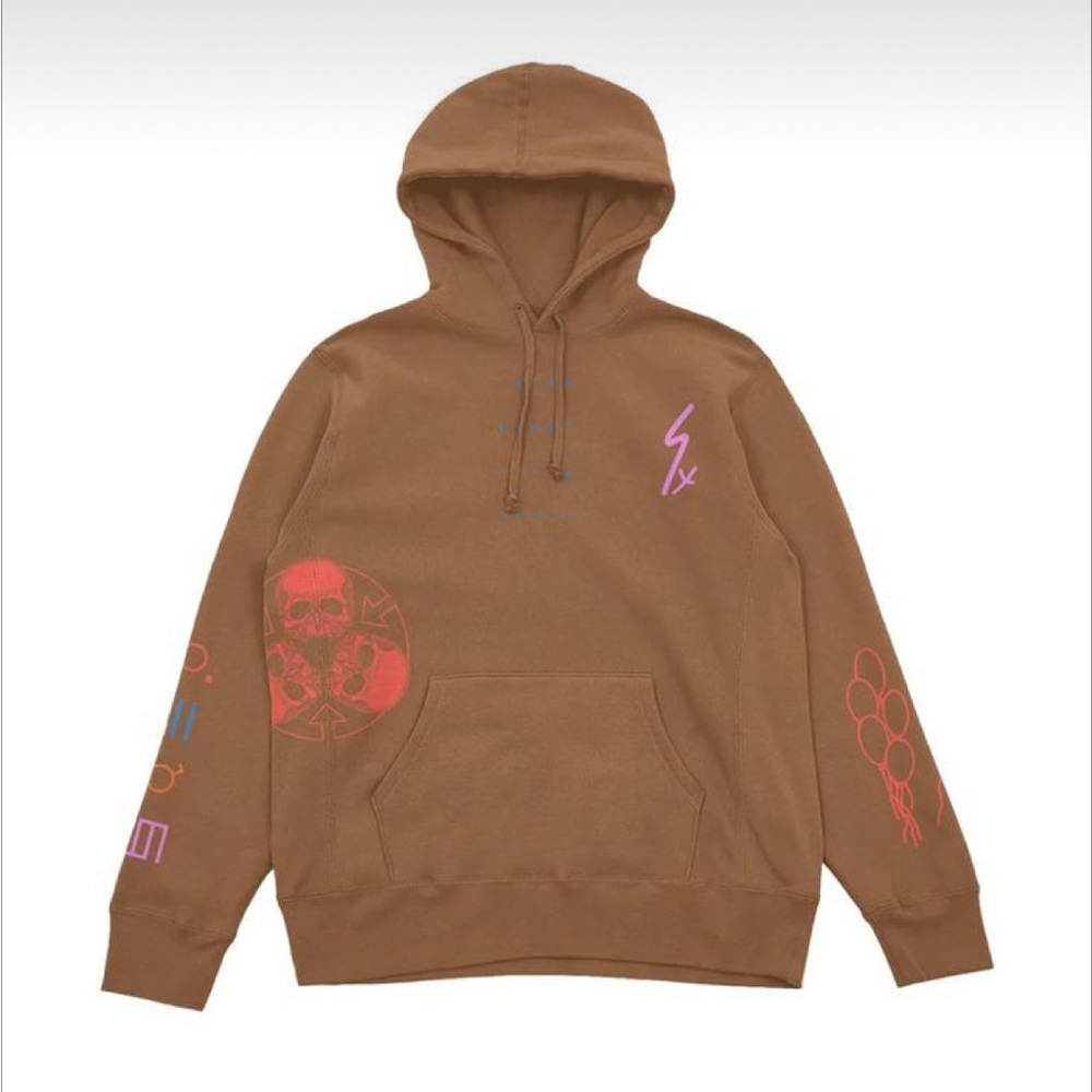 NEW | 30 Seconds To Mars | Men L | The Shannon Tattoo Hoodie | Saddle Brown
